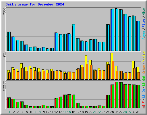 Daily usage for December 2024
