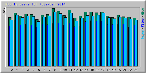 Hourly usage for November 2014
