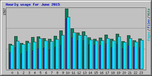 Hourly usage for June 2015