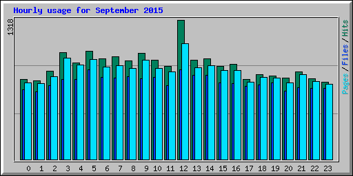 Hourly usage for September 2015