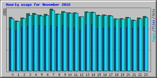 Hourly usage for November 2016