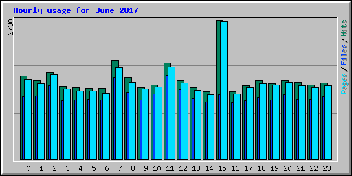 Hourly usage for June 2017