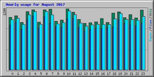 Hourly usage for August 2017