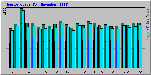 Hourly usage for November 2017
