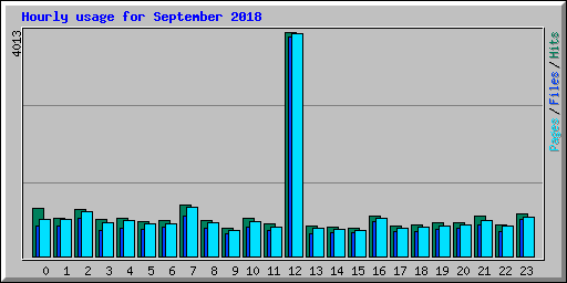 Hourly usage for September 2018