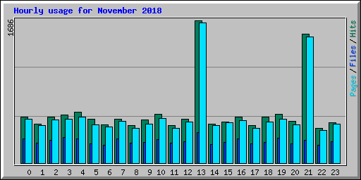 Hourly usage for November 2018