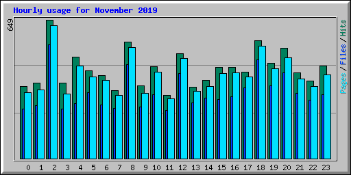 Hourly usage for November 2019