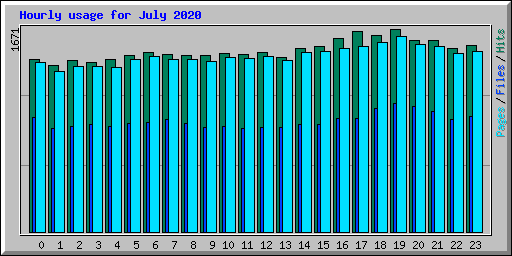 Hourly usage for July 2020