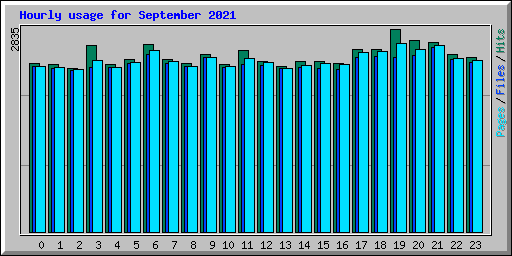 Hourly usage for September 2021
