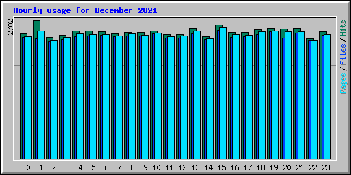 Hourly usage for December 2021