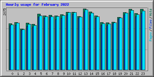 Hourly usage for February 2022