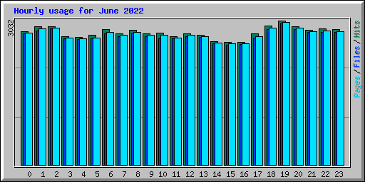 Hourly usage for June 2022