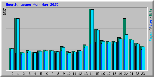 Hourly usage for May 2025