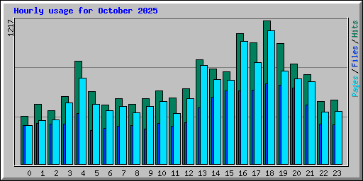 Hourly usage for October 2025